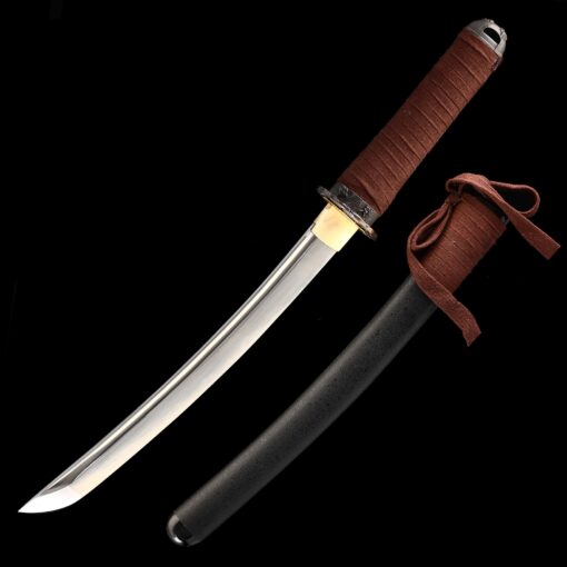 short tanto handmade high manganese steel japanese tanto sword with black 2