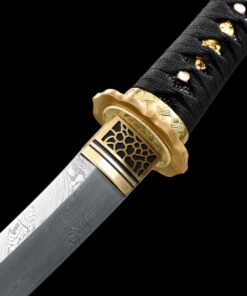 short tanto handmade pattern steel full tang real japanese tanto sword with 3