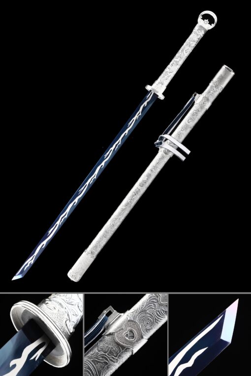 silver ninja sword handmade japanese ninjato ninja sword with silver 1 scaled