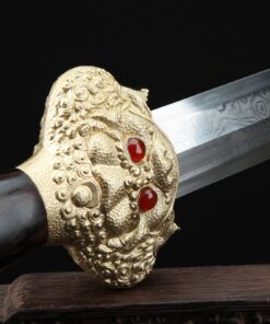 song dynasty sword handmade black sandalwood damascus steel chinese ming 2