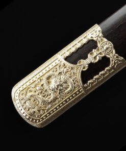 song dynasty sword handmade black sandalwood damascus steel chinese ming 4