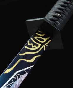 straight edge sword handmade japanese straight edge sword with blue blade 1 2