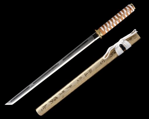 straight edge sword handmade japanese straight edge sword with golden 1