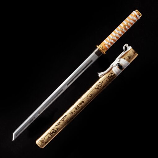 straight edge sword handmade japanese straight edge sword with golden 3