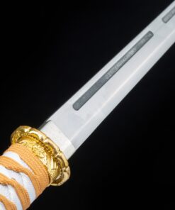 straight edge sword handmade japanese straight edge sword with golden 7