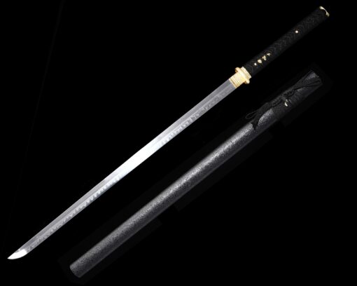 straight katana handmade chokuto ninjato sword t10 carbon steel real hamon 1