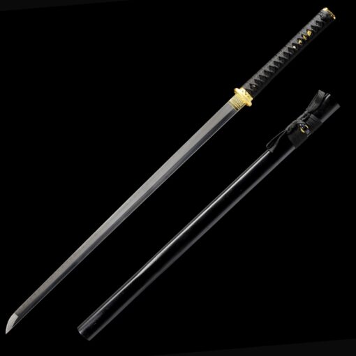 straight katana handmade chokuto ninjato sword t10 carbon steel real hamon 3