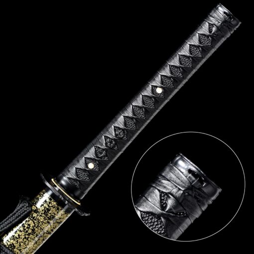 straight katana handmade japanese chokuto ninjato sword full tang with 7