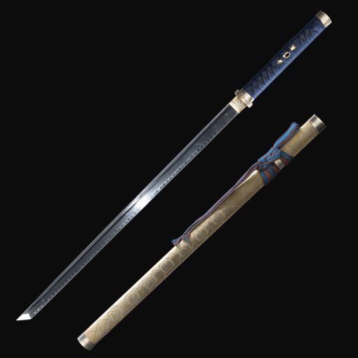 straight katana handmade japanese chokuto ninjato sword t10 carbon steel 1 2