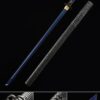 straight katana handmade japanese chokuto ninjato sword with blue blade