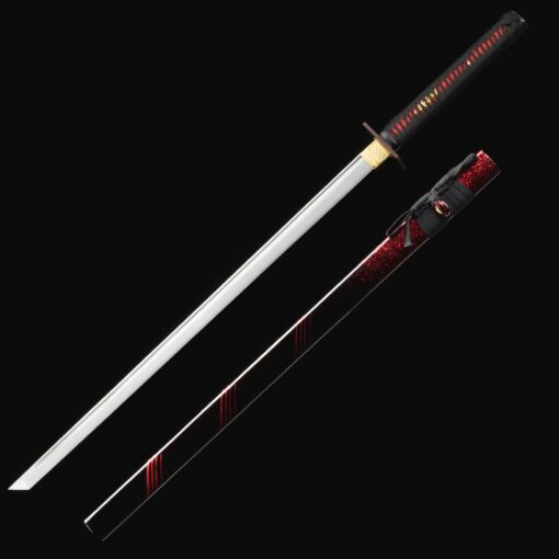 straight katana handmade japanese chokuto ninjato swords with black 2