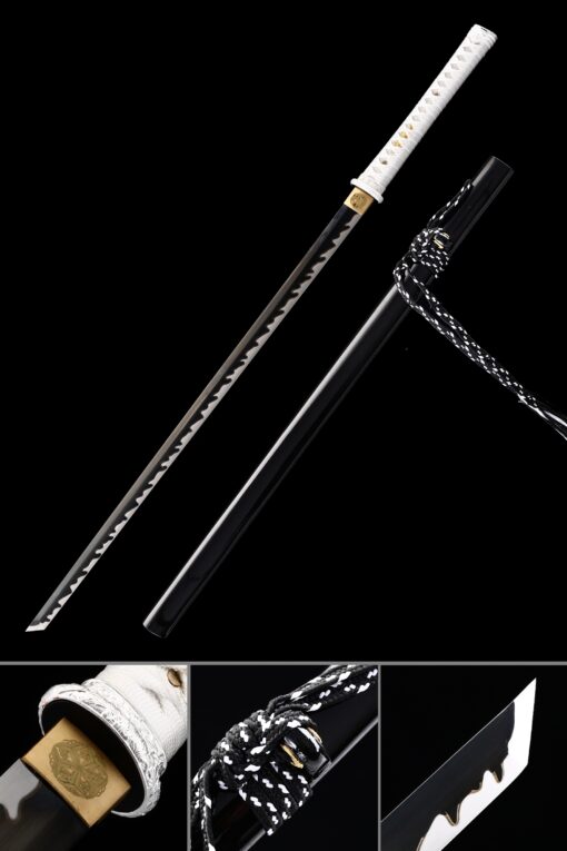 straight ninja sword handmade japanese straight ninja sword with black scaled