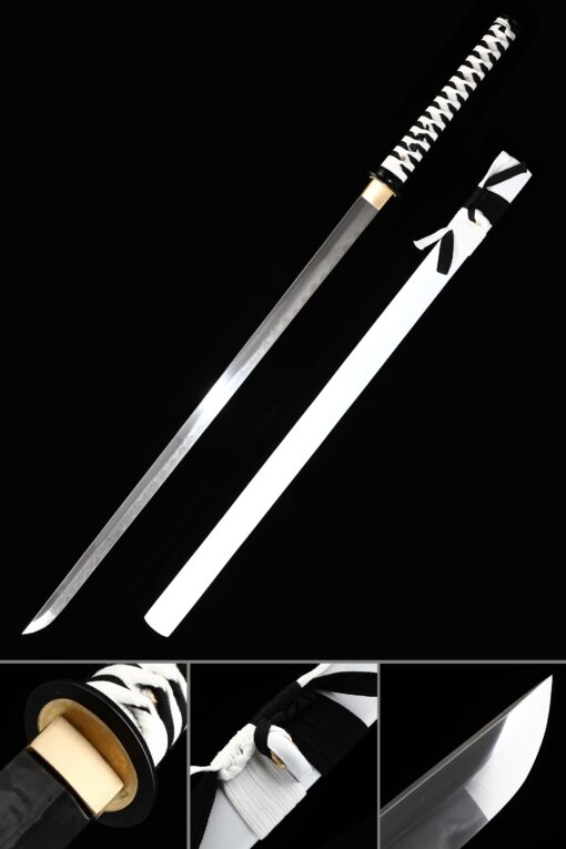 straight sword handmade ninjato straight japanese sword real hamon with scaled