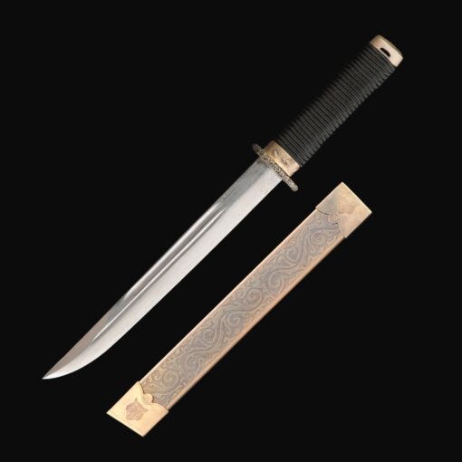 straight tanto handmade straight tanto sword damascus steel with copper 2