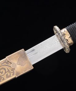 straight tanto handmade straight tanto sword damascus steel with copper 7