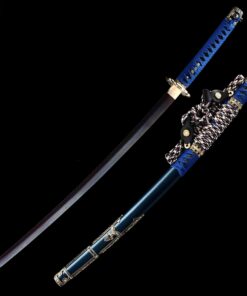 tachi sword japanese tachi odachi sword with damascus steel with blue 2