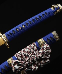 tachi sword japanese tachi odachi sword with damascus steel with blue 4