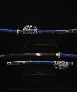 tachi sword japanese tachi odachi sword with damascus steel with blue 8