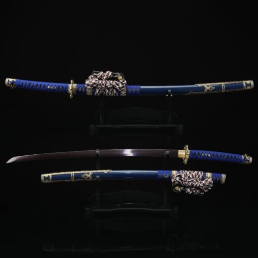 tachi sword japanese tachi odachi sword with damascus steel with blue 8