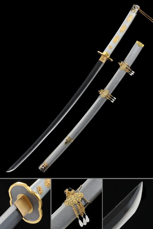 tachi sword touken ranbu tsurumaru kuninaga silver tachi sword anime scaled