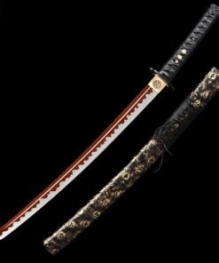 tactical wakizashi handmade high manganese steel red balde sharpening real 2