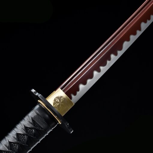 tactical wakizashi handmade high manganese steel red balde sharpening real 8