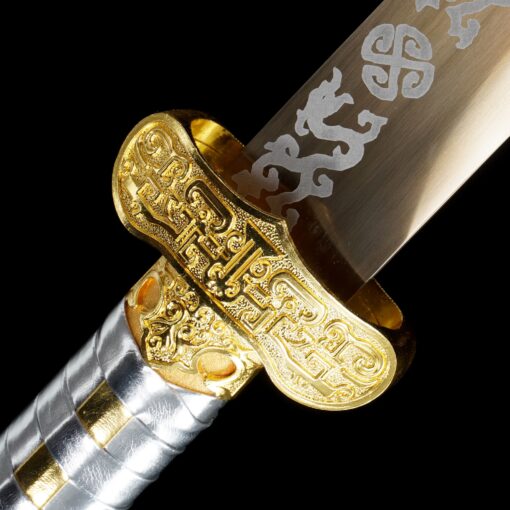 tang dao chinese tang dynasty dao sword with golden blade truekatana 6