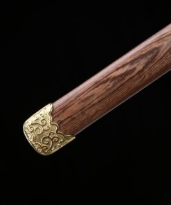 tang jian sword handmade rosewood scabbard carving carbon steel blade tang 6