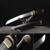 tanto blade handmade japanese tanto sword damascus steel real hamon