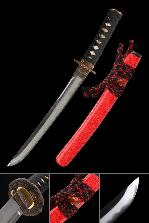 tanto high performance japanese tanto sword melaleuca steel with red scaled