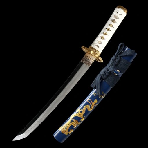 tanto sword handcrafted full tang tanto sword t10 carbon steel with blue