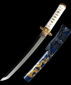 tanto sword handcrafted full tang tanto sword t10 carbon steel with blue 7