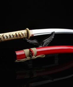 tanto sword handmade japanese tanto sword 1090 carbon steel with red 5