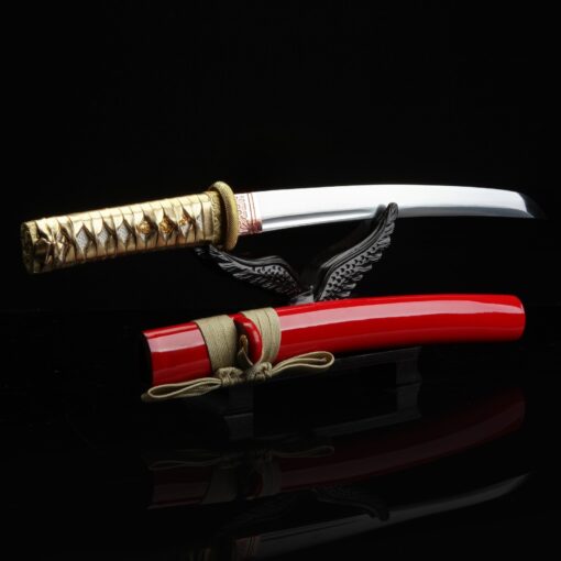 tanto sword handmade japanese tanto sword 1090 carbon steel with red 5