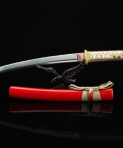 tanto sword handmade japanese tanto sword 1090 carbon steel with red 6