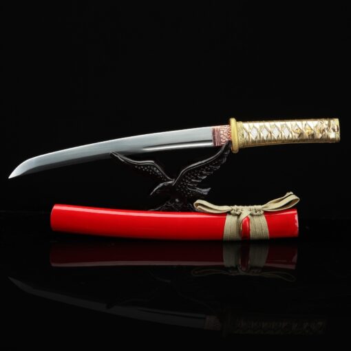 tanto sword handmade japanese tanto sword 1090 carbon steel with red 6