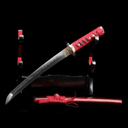 tanto sword handmade japanese tanto sword t10 carbon steel with clay 8