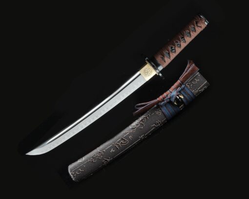 tanto sword handmade short japanese tanto sword t10 folded clay tempered 1