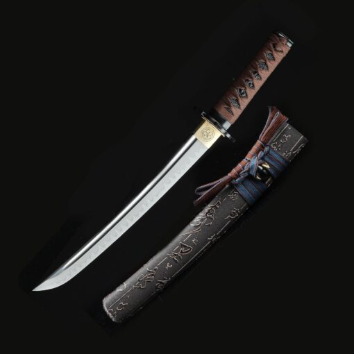 tanto sword handmade short japanese tanto sword t10 folded clay tempered 2