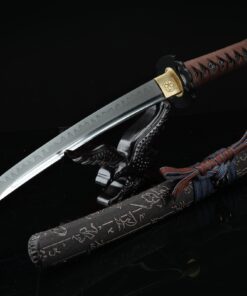 tanto sword handmade short japanese tanto sword t10 folded clay tempered 3