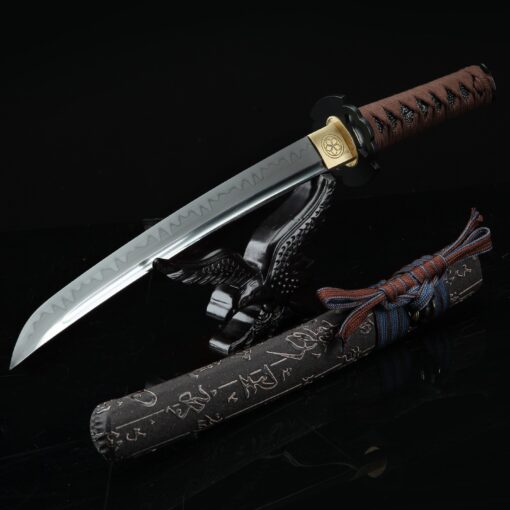 tanto sword handmade short japanese tanto sword t10 folded clay tempered 3