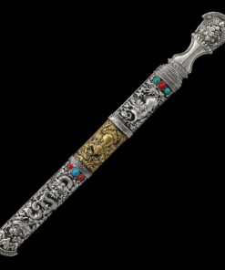 tibetan dagger antique tibetan knife double edge blade knife truekatana 6