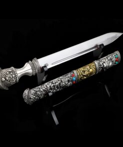 tibetan dagger antique tibetan knife double edge blade knife truekatana 8