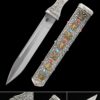 tibetan dagger silver tibetan knife double edge blade knife self defense