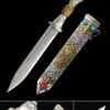 tibetan dagger tibet short knife double edge blade knife truekatana