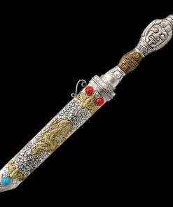 tibetan dagger tibet short knife double edge blade knife truekatana 6