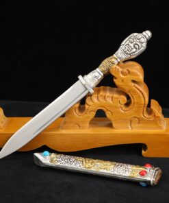 tibetan dagger tibet short knife double edge blade knife truekatana 8