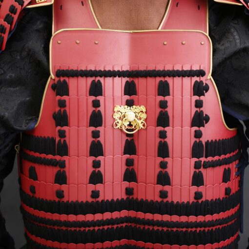 traditional japanese armor handmade red arima clan japanese samurai armor 3