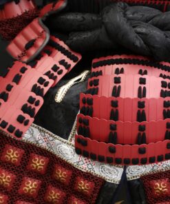 traditional japanese armor handmade red arima clan japanese samurai armor 4