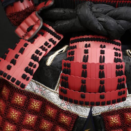 traditional japanese armor handmade red arima clan japanese samurai armor 4